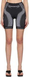 Misbhv Sport Active Graphic-print Shorts In Black/white