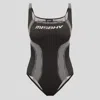 Misbhv Black And White Sport Active Wear Jumpsuit In Black