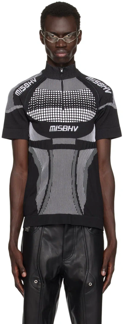 MISBHV BLACK & WHITE SPORT EUROPA QUARTER-ZIP TOP