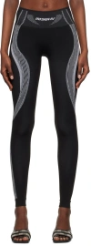 Misbhv Black Breathable Leggings In Black/white