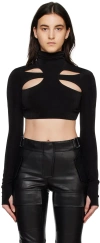 Misbhv Black Butterfly Turtleneck In Black