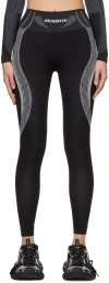 Misbhv Black Breathable Leggings In Black/white