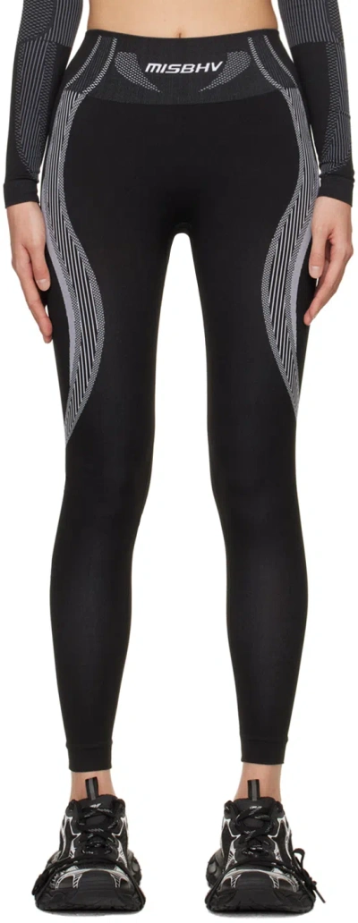 Misbhv Black Classic Leggings In Black/white