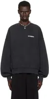 Misbhv Black Community Sweatshirt In Black