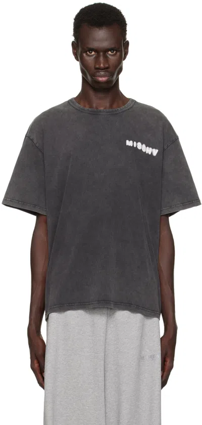 Misbhv Black Community T-shirt In Washed Black