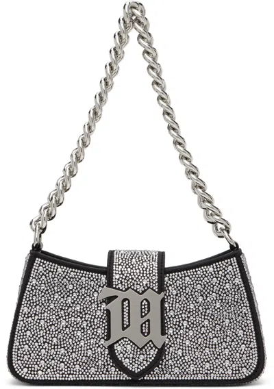 Misbhv Mini Crystal Shoulder Bag In Black
