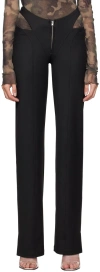 Misbhv Black Cutout Trousers In Black