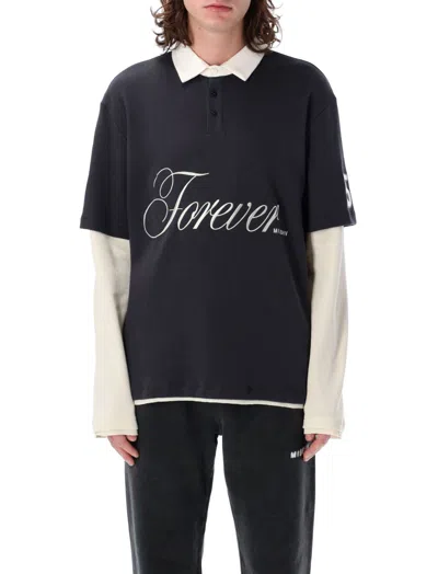 MISBHV BLACK DOUBLE LAYERED FOREVER POLO