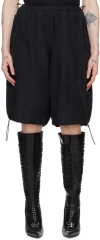 Misbhv Black Drawstring Shorts In Black