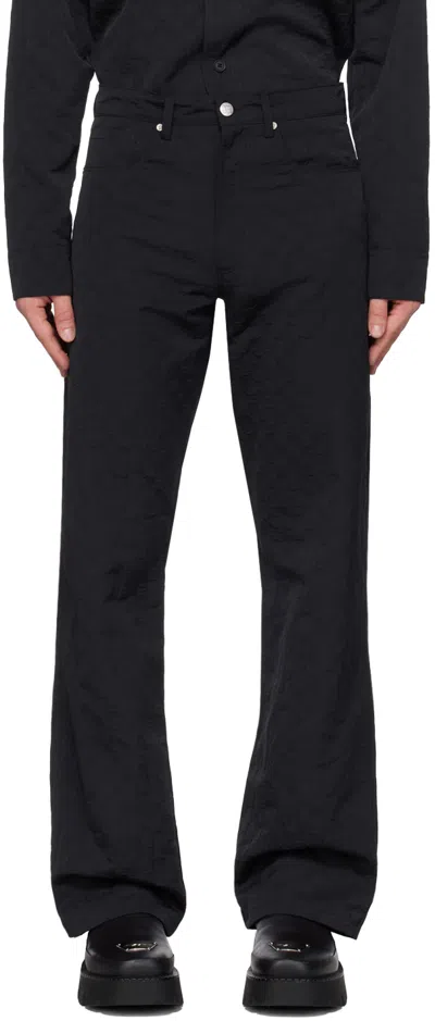 MISBHV BLACK EMBOSSED TROUSERS