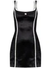 Misbhv Black Logo-embroidered Mini Dress In Black