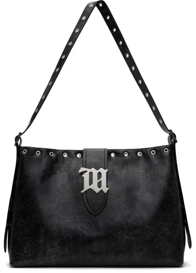 Misbhv Black Hobo Tote In Washed Black