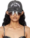 Misbhv Black 'hollywood Baby' Cap In Washed Black
