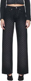 Misbhv Jacquard Monogram Jeans In Black