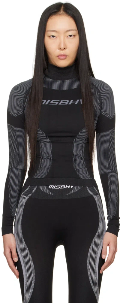 MISBHV BLACK JACQUARD TOP