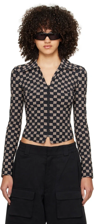 Misbhv Black Lara 90's Shirt In Black/beige