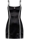 Misbhv Black Logo-embroidered Mini Dress In Black