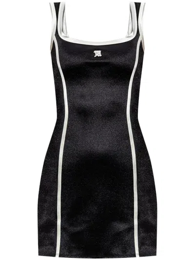 Misbhv Black Fitted Satin Short Dress