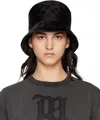 Misbhv All-over Monogram-pattern Bucket Hat In Black