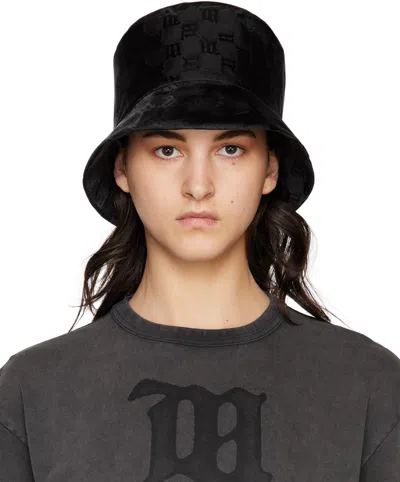 MISBHV BLACK MONOGRAM BUCKET HAT