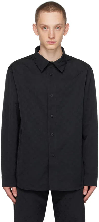MISBHV BLACK MONOGRAM EMBOSSED SHIRT