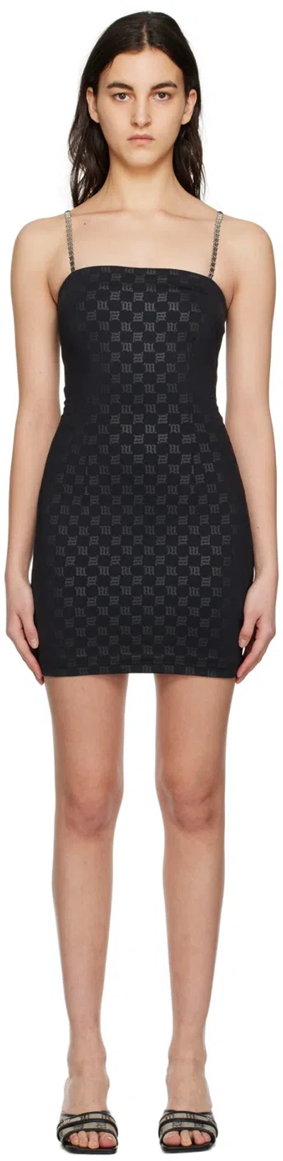 Misbhv Black Monogram Minidress