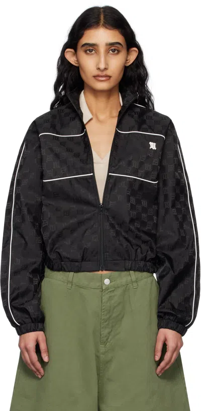 MISBHV BLACK MONOGRAM NYLON WINDBREAKER JACKET