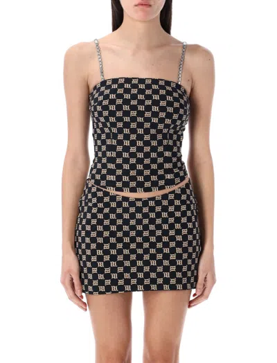 Misbhv Black Monogram-print Tank Top