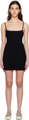 Misbhv Black Seamless Minidress In Black