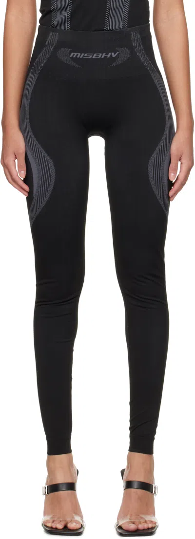 Misbhv Black Sport Active Classic Sport Leggings In Muted Black