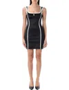 Misbhv Black Logo-embroidered Mini Dress In Black