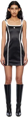 Misbhv Black Logo-embroidered Mini Dress In Black