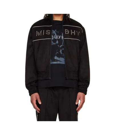 Misbhv Black Star Faux Suede Track Jacket