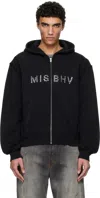 Misbhv Black Star Teddy Hoodie In Black