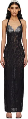 Misbhv Black Stella Lace Maxi Dress In Black