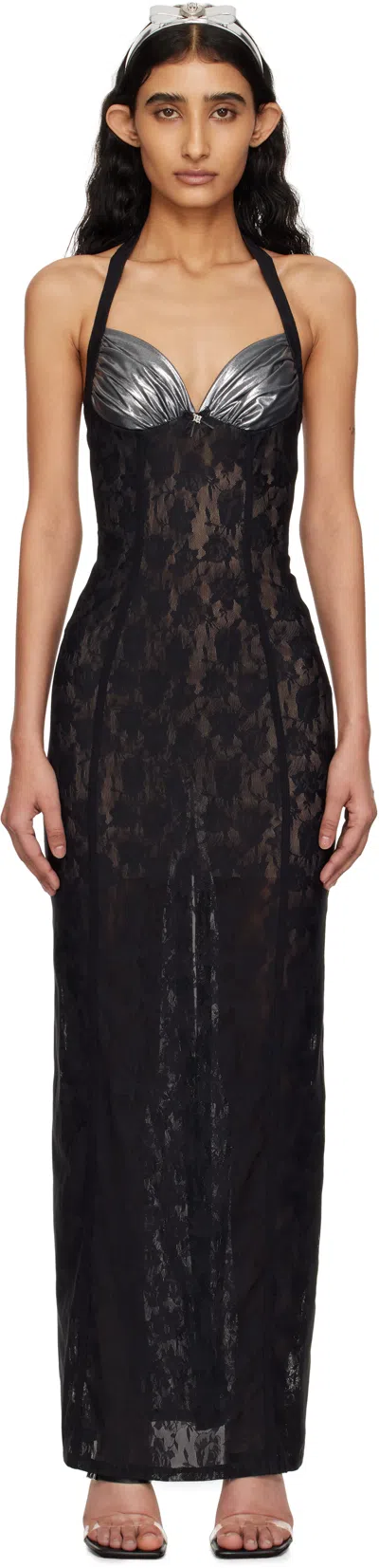 Misbhv Black Stella Lace Maxi Dress