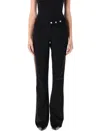 Misbhv Black Stripe-detail Flared Trousers In Black
