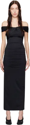 Misbhv Black Wrapped Maxi Dress In Black