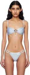 Misbhv Blue Hollywood Bikini Top In Blue