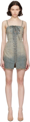 Misbhv Blue Lara Denim Minidress In Blue
