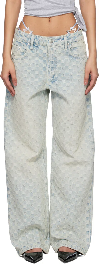 MISBHV BLUE MONOGRAM OCEAN WASHED JEANS