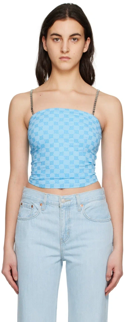 Misbhv Monogram-pattern Top In Blue