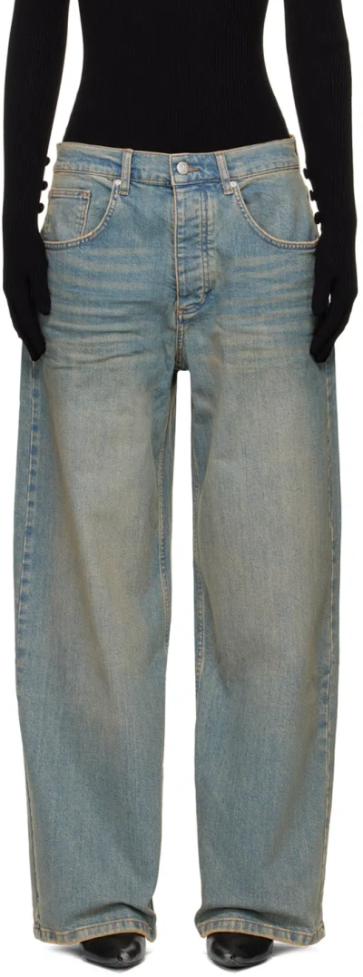Misbhv Blue Sunset Wash Baggy Jeans