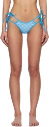 Misbhv Blue Swim Coquette Bikini Bottom In Blue