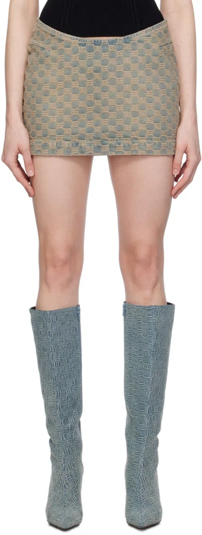 Misbhv Blue Trinity Denim Miniskirt
