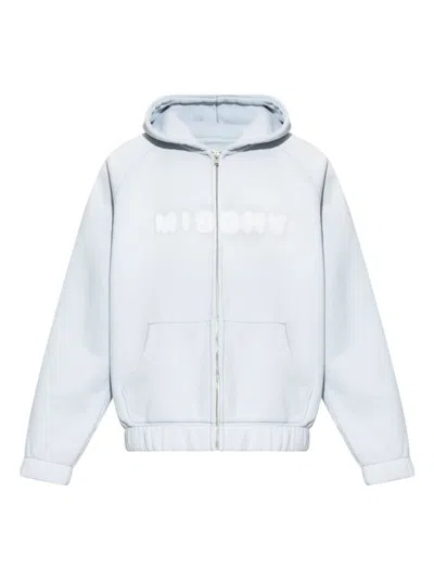 MISBHV MISBHV BLUE ZIP-UP SWEATSHIRT WITH COZY HOOD