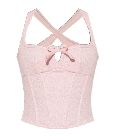 Misbhv Bowknot Tie-up Strap In Pink