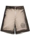 Misbhv Cotton Shorts In Beige In Beige