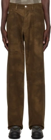 Misbhv Fade Details Casual Pants In Brown