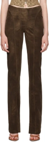 Misbhv Stitched Tailored Casual Pants In Brown